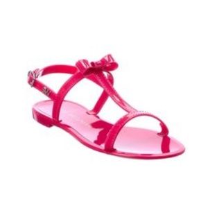 Stuart Weitzman Mellie Bow Tie Jellie sandals! Pink Size 8 NWT